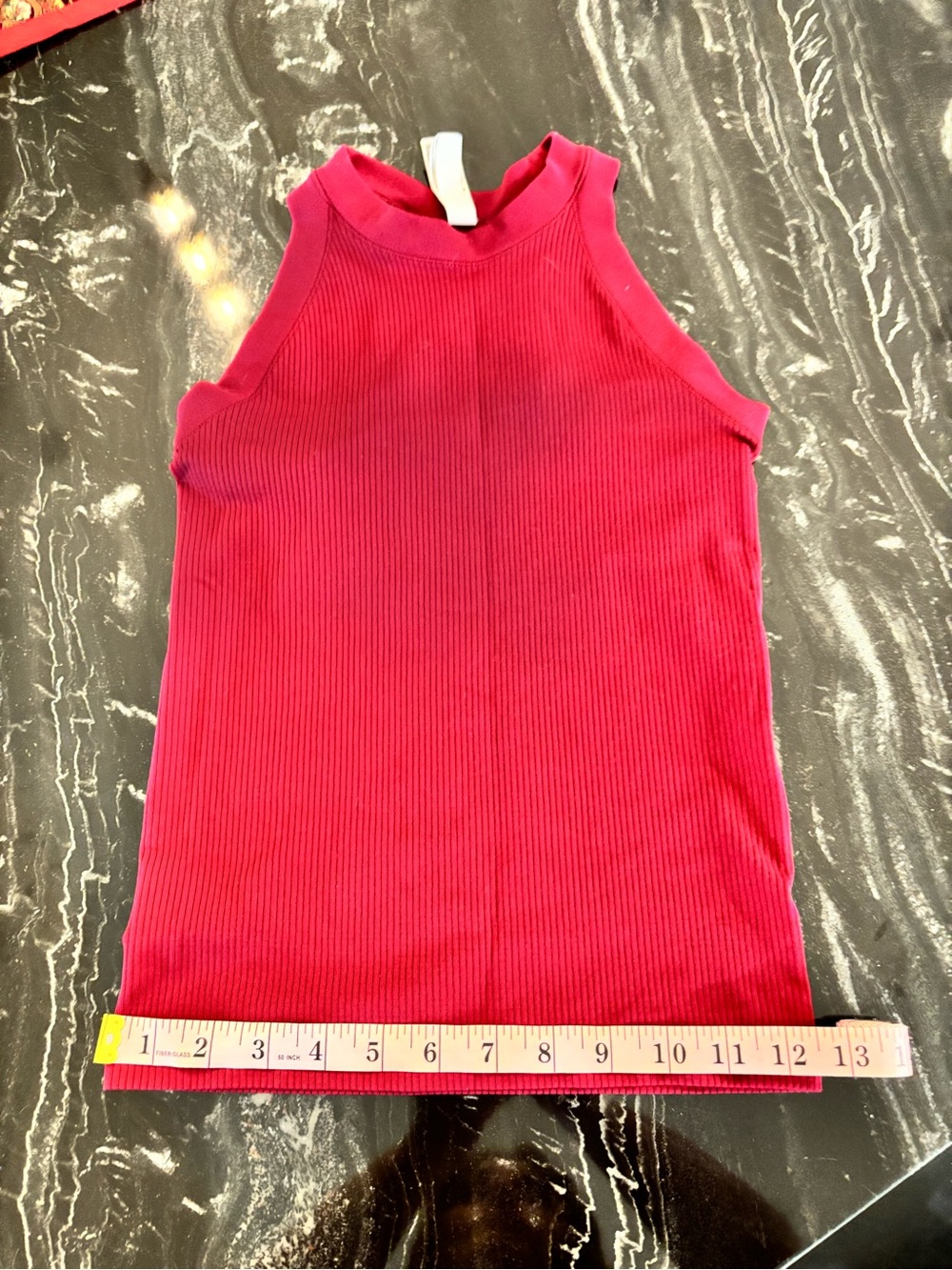 Athleta Girls Ribbed Tank Top - Raspberry Red - Picture 6 of 8